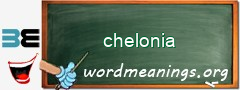 WordMeaning blackboard for chelonia
